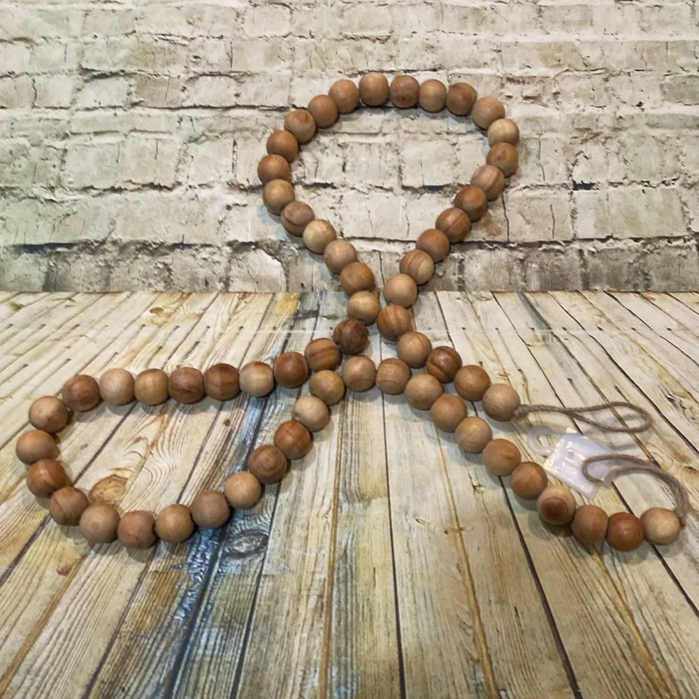 Hobby Lobby Wooden Bead Garland 72 inches Brand New